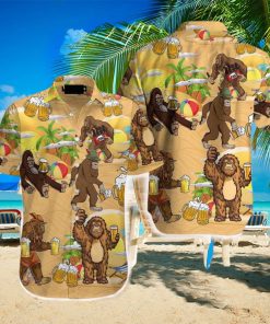 Oktoberfest Bigfoot Summer Beer Hawaiian Shirt Aloha Casual Shirt For Men And Women