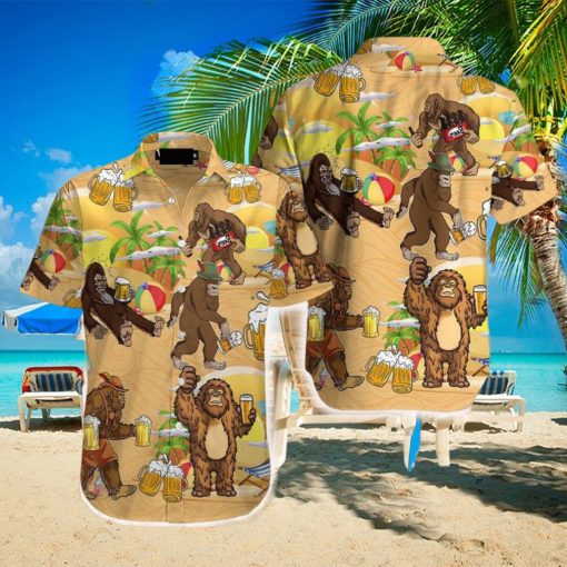 Oktoberfest Bigfoot Summer Beer Hawaiian Shirt Aloha Casual Shirt For Men And Women