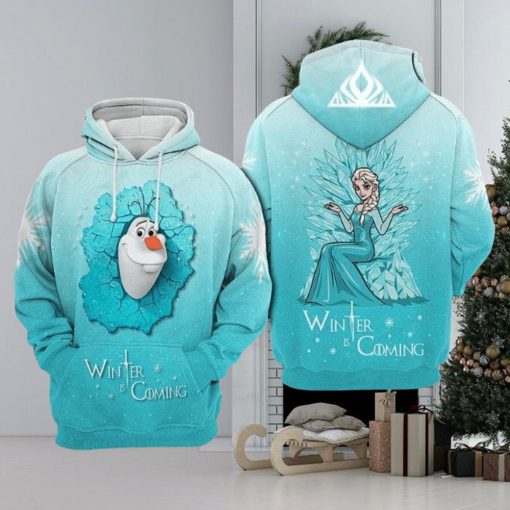 Olaf Elsa Frozen Winter Is Coming Limited Edition 3d Hoodie