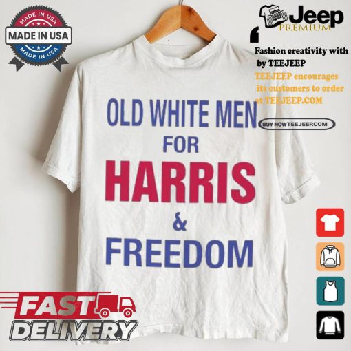 Old White Men For Harris And Freedom Harris Walz Vote Blue Democratic Support For Harris Walz 2024 T shirt