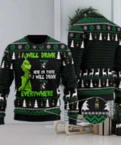 Olde English Grinch Will Drink Everywhere Ugly Sweater