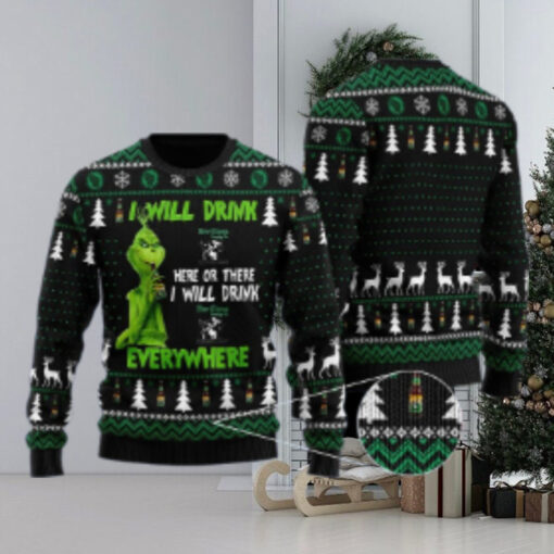 Olde English Grinch Will Drink Everywhere Ugly Sweater