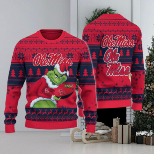 Ole Miss Rebels Grinch Ugly Christmas Sweater