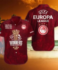 Olympiacos 2024 Winners Europa Conference League Hawaiian Shirt