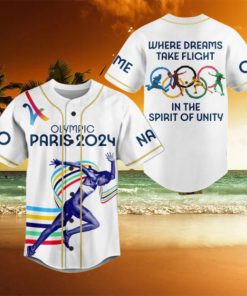 Olympic Paris 2024 Where Dreams Take Flight In The Spirit Of Unity Custom Baseball Jersey