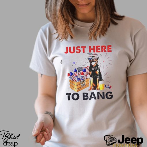 Just here to bang USA flag shirt