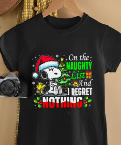 On the Naughty List and Proud of It Christmas T Shirt