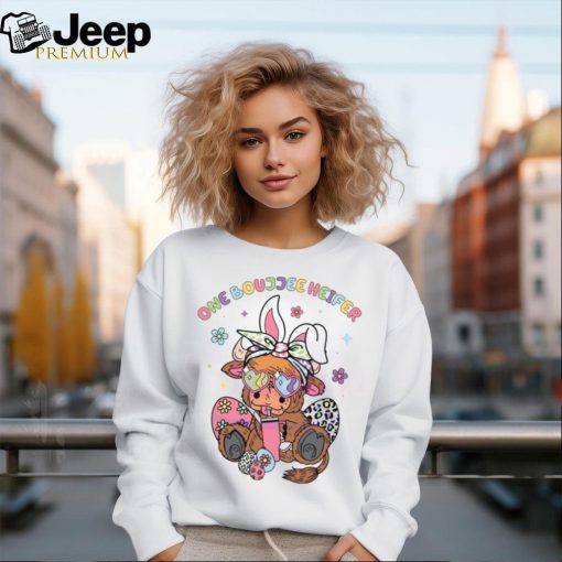 One Boujee Heifer Easter Highland Cow shirt