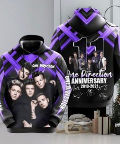 One Direction 11th Anniversary 2010 2021 Signature Design Gift For Fan Custom Ed All Over Print Hoodie