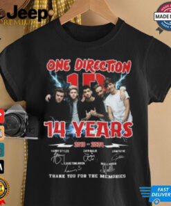 One Direction 14 Years 2010 2024 Thank You For The Memories T Shirt