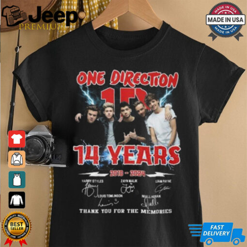 One Direction 14 Years 2010 2024 Thank You For The Memories T Shirt