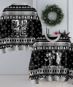 One Direction Four In My Eyes Five In My Heart Christmas Sweater Chirstmas Gifts 2024 Xmas For Family And Friends Ugly Sweater