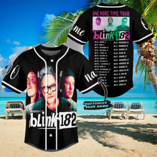 One More Time Tour Blink 182 Custom Baseball Jersey