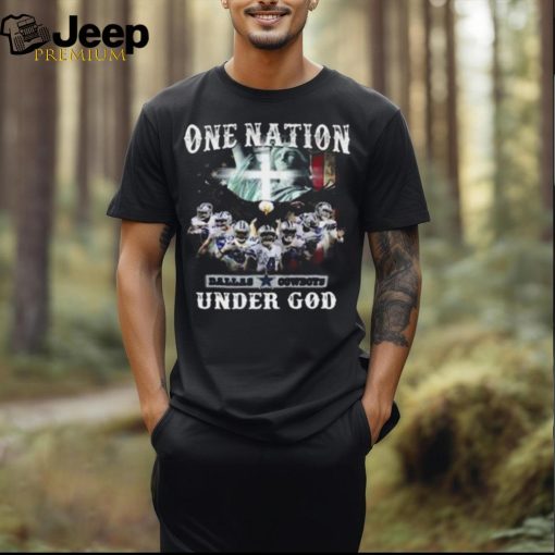 One Nation Dallas Cowboys Under God American Flag Unisex Graphic T Shirt