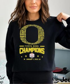 Oregon Duck Logo Fiesta Bowl Champions January 1, 2024 Shirt