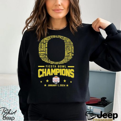 Oregon Duck Logo Fiesta Bowl Champions January 1, 2024 Shirt