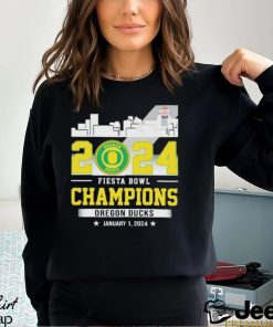 Oregon Duck skyline Fiesta Bowl Champions January 1, 2024 Shirt