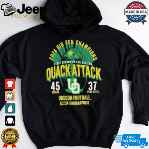 Oregon Ducks 2024 Big Ten Football Conference Champions Quack Attack Shirt