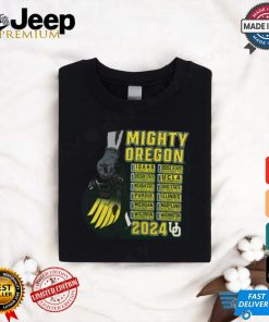 Oregon Ducks Green Football Schedule T Shirt