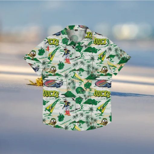 Oregon Ducks Thematic Stadium Print Hawaiian Shirt