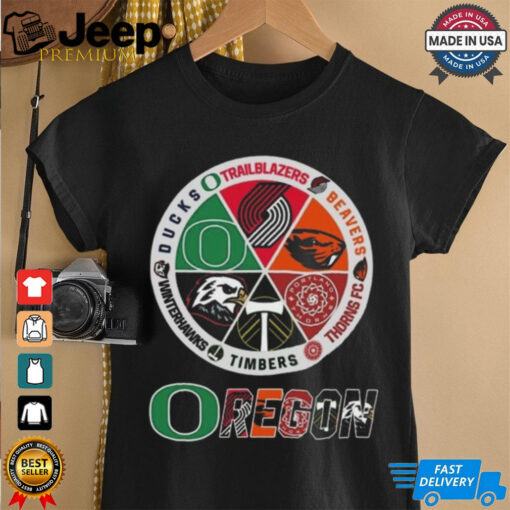 Oregon Ducks Trailblazers Beavers Thorns FC Timbers Winterhawks Logo 2024 Shirt