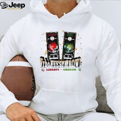 Oregon Ducks vs. Liberty Flames 2024 Vrbo fiesta bowl matchup unmatched excellence shirt