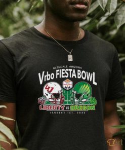 Oregon Ducks vs. Liberty Flames Blue 84 2024 Fiesta Bowl Matchup T Shirt