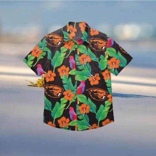 Oregon State Beavers Floral Hawaiian Shirt