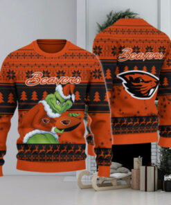 Oregon State Beavers Grinch Ugly Christmas Sweater