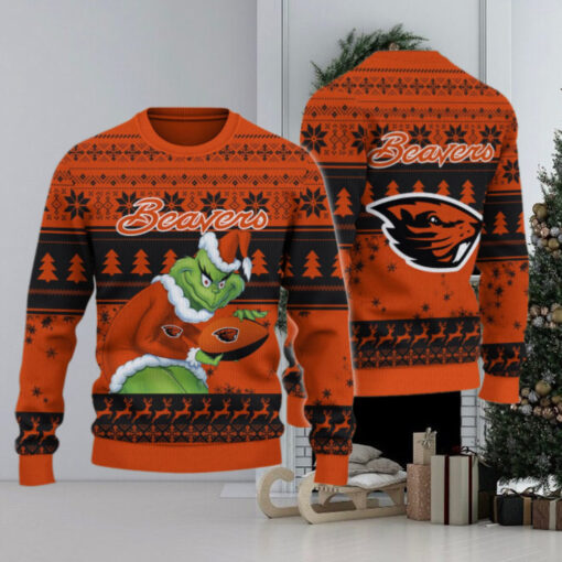 Oregon State Beavers Grinch Ugly Christmas Sweater