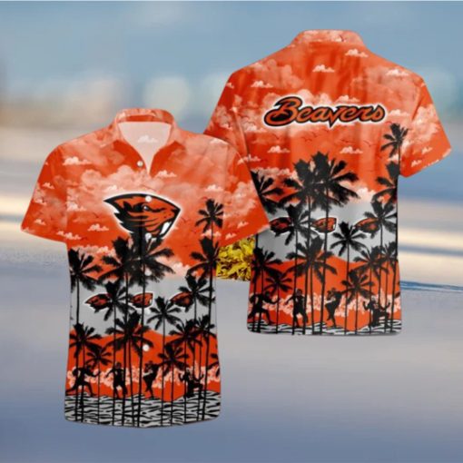 Oregon State Beavers Palms Tree Hawaiian Shirt