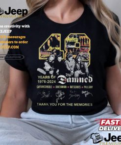 Original 48 Years Of 1976 2024 The Damned Signatures Shirt