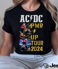 Original Acdc World Tour 2024 Pwr Signatures shirt