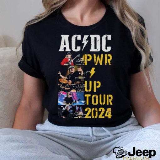 Original Acdc World Tour 2024 Pwr Signatures shirt