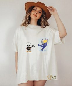 Original Anaheim Ducks VS Tampa Bay Lightning NHL 2024 mascot cartoon hockey shirt