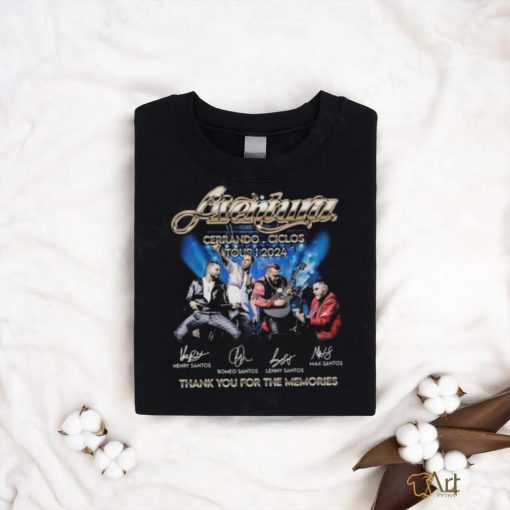 Original Aventura Cerrando Ciclos Tour 2024 Thank You For The Memories Signatures Shirt