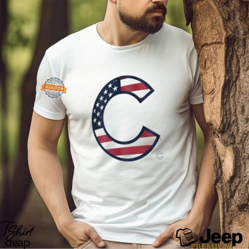 Original Chicago Cubs C logo x Flag of the United States shirt