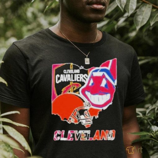 Original Cleveland Map Sports Teams Logo And Map Shirt