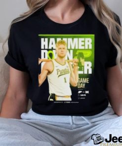 Original Hammer Down Cancer Gameday Purdue Vs Michigan shirt