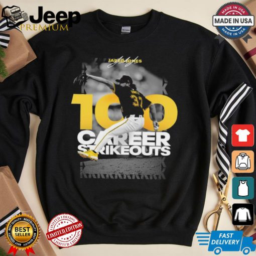 Original Jared Jones Pittsburgh Pirates 100 career strikeouts shirt