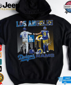 Original Los Angeles Dodgers And Rams Shohei Ohtani, Matthew Stafford Signatures 2024 T shirt