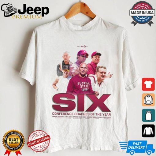 Original Mike Norvell FSU Seminoles Six Conference Coaches Of The Year shirt