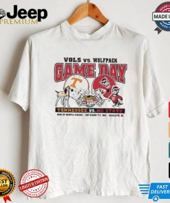 Original NC State Wolfpack 2024 Oxford Grey Duke’s Mayo Classic NC State vs. Tennessee T Shirt