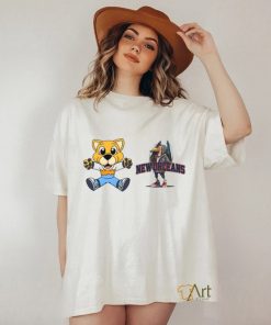 Original New Orleans Pelicans VS Denver Nuggets NBA 2024 mascot cartoon basketball shirt