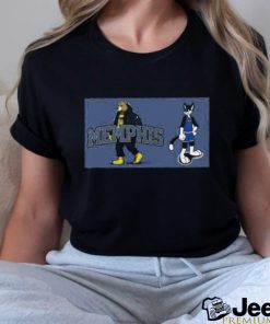 Original New York Knicks VS Memphis Grizzlies NBA 2024 mascot cartoon basketball shirt