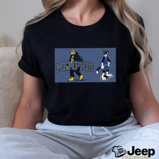 Original New York Knicks VS Memphis Grizzlies NBA 2024 mascot cartoon basketball shirt