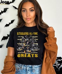 Original Pittsburgh Steelers All time Greats Signatures Tshirt
