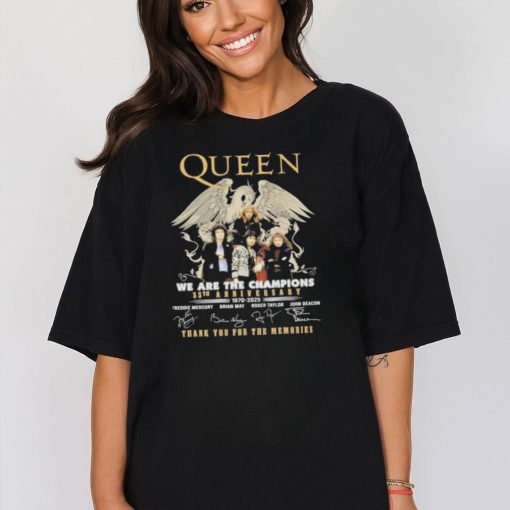 Original Queen We Are The Champions 55th Anniversary 1970 – 2025 Thank You For The Memories T Shirt
