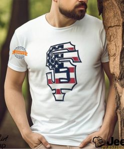 Original San Francisco Giants S F logo x Flag of the United States shirt