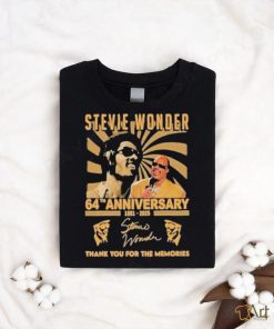 Original Stevie Wonder 64th Anniversary 1961 2025 Thank You For The Memories Signature T shirt